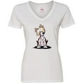 thumbnail image 3 of Inktastic Chinese Crested Women's V-Neck T-Shirt, 3 of 5