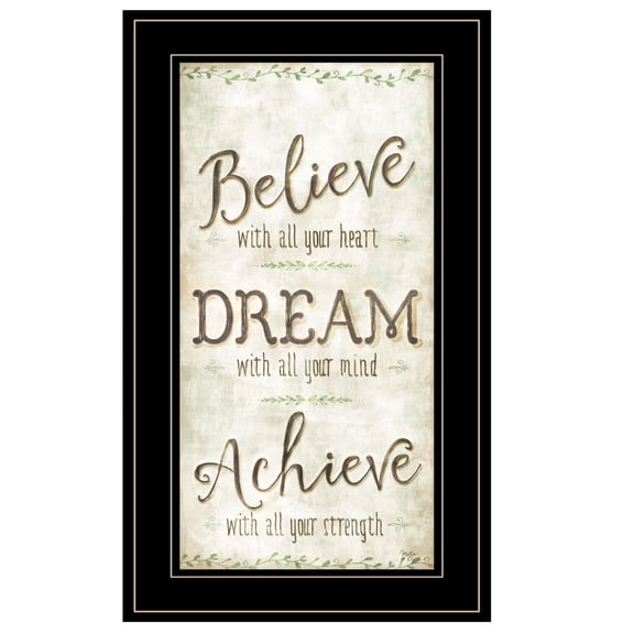 TrendyDecor4U Believe By Mollie B Ready To Hang Framed Print MOL1151-704G