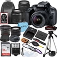 thumbnail image 1 of Canon EOS Rebel T100 / 4000D DSLR Camera with 18-55mm, 75-300mm Lens, SanDisk 32GB Memory, Tripod, Backpack and ZeeTech Bundle, 1 of 9