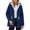 Navy, variant on Long Winter Coats for Women, Fleece Lined Hooded Parka Jacket Long Sleeve Water Resistant Zip Up Outerwear with Multi Pockets, Drawstring Waist Warm Winter Fall Coat for Daily Wear