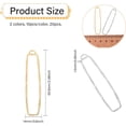 thumbnail image 2 of 20Pcs 2 Colors Alloy Open Back Bezel Big Pendants For DIY UV Resin Epoxy Resin Pressed Flower Jewelry Rectangle Mixed Color 60.5x14x1.5mm Hole: 4x2mm 10pcs/color, 2 of 7