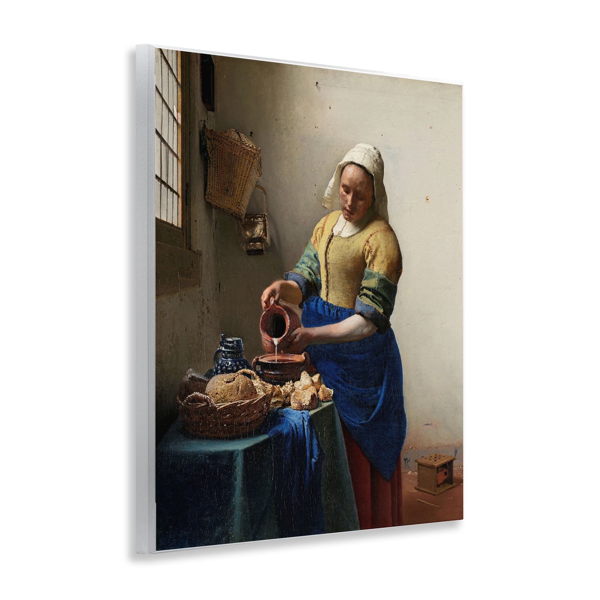 Stupell Industries Classical Vermeer The Milkmaid People Painting Unframed Art Print Wall Art, 11 x 14