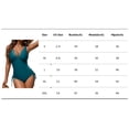 thumbnail image 6 of MORTTIC Women's Mesh V-Neck One-Piece Swimsuit, Tummy Control Swimwear with Adjustable Drawstring, 6 of 6