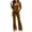 Brown, variant on vdgthytj Tracksuits for Women Set 2 Piece Velour Full Zip Long Sleeve Hooded Jackets Flare Pants Fall Winter Athleisure Outfits(X-Large,Wine)