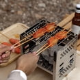 thumbnail image 2 of de parrilla al aire libre de acero inoxidable, parrilla de portátil plegable, herramientas de para senderismo, Camping, SM SunniMix Estufa de parrilla para barbacoa, 2 of 8