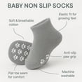 thumbnail image 2 of 9-Pair Toddler Socks Value Pack – Non Slip Cotton Grip Socks for Boys & Girls Ages 1–3 Years | Everyday Essentials | Red Mandarin, 2 of 5