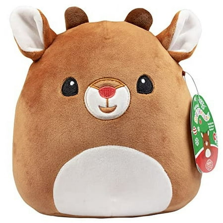 Squishmallow New 8" Rudolph The Red Nosed Reindeer - Official Kellytoy Christmas Plush - Cute and Soft Holiday Stuffed Animal - Great Gift for Kids