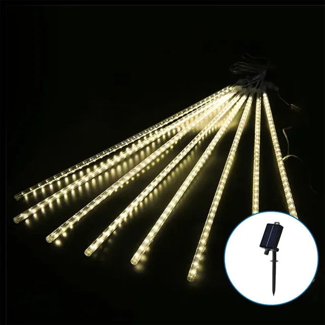 Guirnaldas De Luces Led Solares 16pcs 10m Navidad Adornos - Amarillo