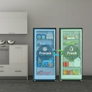 Arctic King 7.1 Cu ft Upright Convertible Freezer/Refrigerator, Stainless Steel