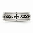 thumbnail image 4 of Stainless Steel Enamel Swirl Design 8mm Brushed/Polished Band Size: 12; for Adults and Teens; for Women and Men, 4 of 7