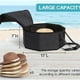 thumbnail image 3 of Matsuzay Caja de almacenamiento de sombrero de vaquero ABS, sombreros seguros y en marcha, asiento para sombrero de vaquero, hecho de tela Almacenamiento y organización del hogar negro, 3 of 6