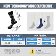 thumbnail image 7 of 6 Pairs Merino Wool Socks for Men, Mens Black Winter Thermal Wool Dress Crew Hiking Socks, 7 of 7
