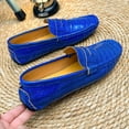 thumbnail image 3 of Men's Casual Loafers Slip On Leather Shoes Lightweight Driving Shoes Moccasins Classic Penny Loafer Flats Boat Shoes Big Size, 3 of 10