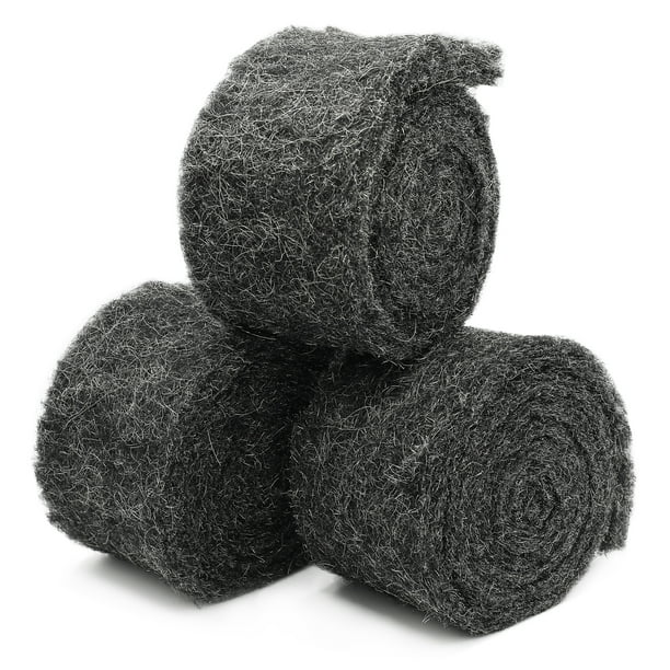 Xcluder Rodent Control Fill Fabric; 3 Rolls of Steel Wool Blend to