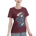 thumbnail image 2 of T-Shirt Basique à Manches Courtes pour Femmes Demon Slayer : Shitou Wuichiro, 2 of 6