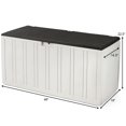 thumbnail image 2 of Gymax 80 Gallon Deck Storage Box Tool Box Patio Storage Container Plastic Garden White, 2 of 10