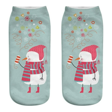 

Christmas Gifts Savings! TMOYZQ Christmas Socks for Women Casual Work Business Socks 3D Christmas Santa Elk Printing Medium Sports Socks Holiday Gifts on Clearance
