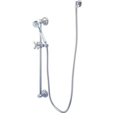 Elements Of Design EAK3421W1 Shower Kit with Brass Supply Elbow, Slide Bar, Hose