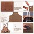 thumbnail image 4 of Cotton Chef Apron for Men Women Cross Back Canvas Work Apron,Kitchen Cooking Baking Bib Apron,BBQ Grilling Aprons, 4 of 7