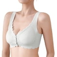 thumbnail image 4 of Womens Daily Solid Sexy Comfortable Open Front Bra Straps Breast Cup Fixed Cup Underwear, 4 of 6