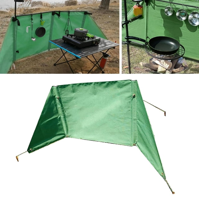 Soporte plegable para parabrisas de cocina shamjiam Toldbrisas Toldo Viaje Mochilero Parabrisas de la estufa del campamento