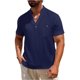 thumbnail image 2 of Ceisia Men's Relaxed Fit Short Sleeve Henley Tee with Chest Pocket Casual Summer Top Navy M Gifts, 2 of 9