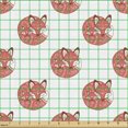 thumbnail image 2 of Fox Fabric by the Yard, Forest Animal with the Printed Illustration Woodland Theme, Decorative Upholstery Fabric for Sofas and Home Accents, Dark Salmon Paprika by Ambesonne, 2 of 5