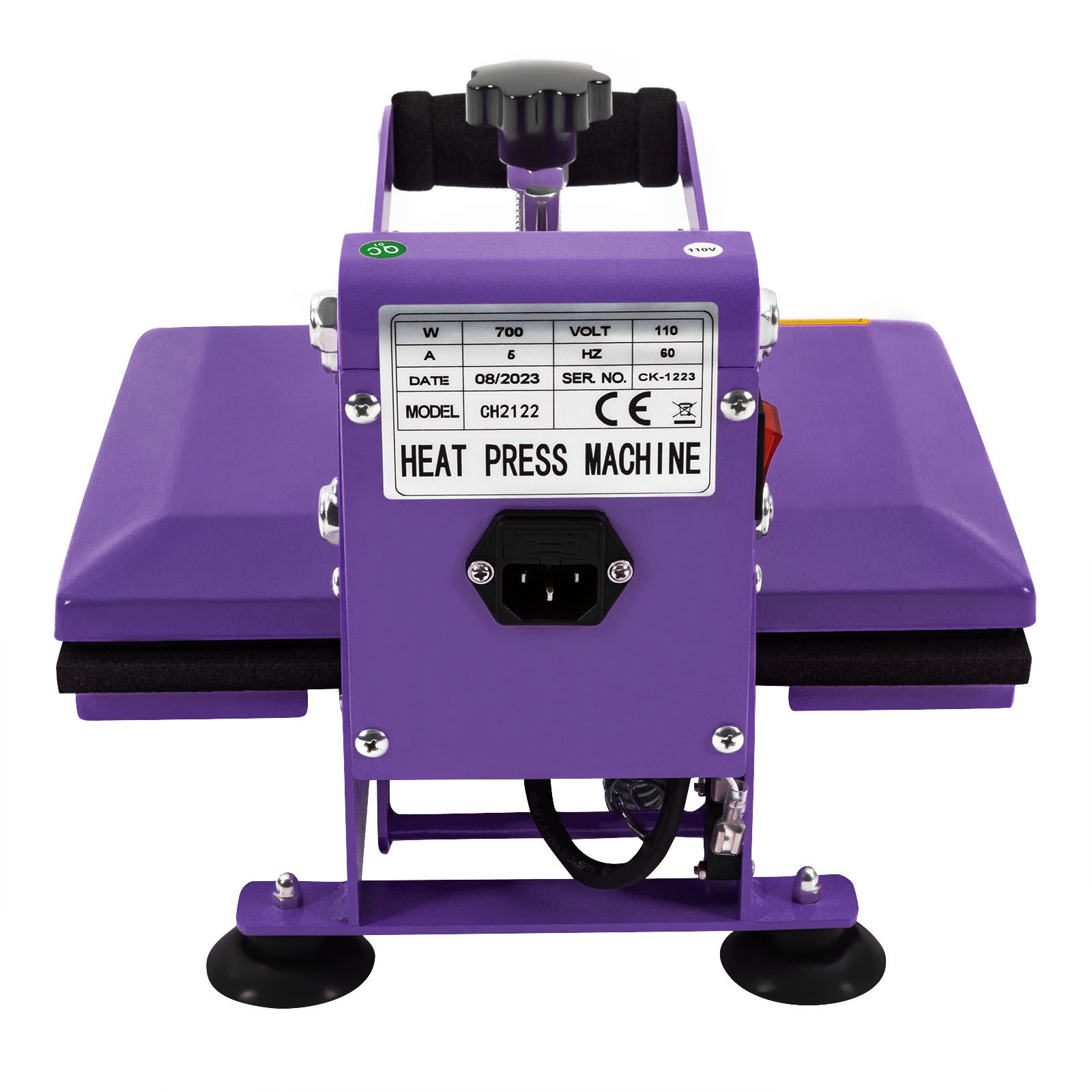 Wuzstar 11.8×9 Inch Heat Press Machine Multifunctional Heat Press for T Shirts Puzzles Pillows Mugs Phone Cases, Purple