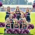thumbnail image 5 of EONQY Cheerleading Pom Poms, 20 Pack Cheerleader Pom poms with Baton Handle, Cheering Squad Pompoms for School Dance Sports Team Spirit (Black), 5 of 5