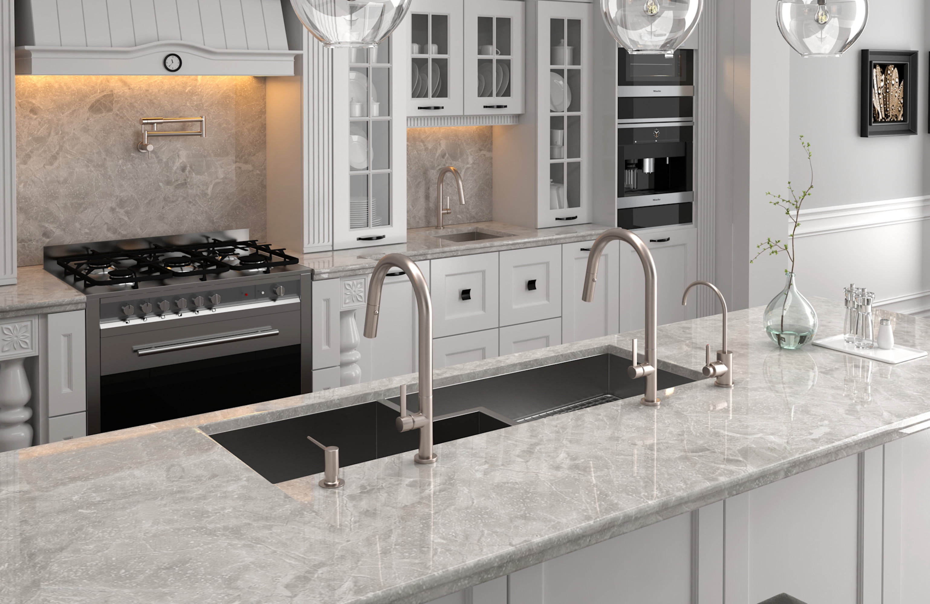 Rohl R7581LMAPC-2 Lux 1.8 GPM Single Hole Pull Down Kitchen Faucet - Chrome