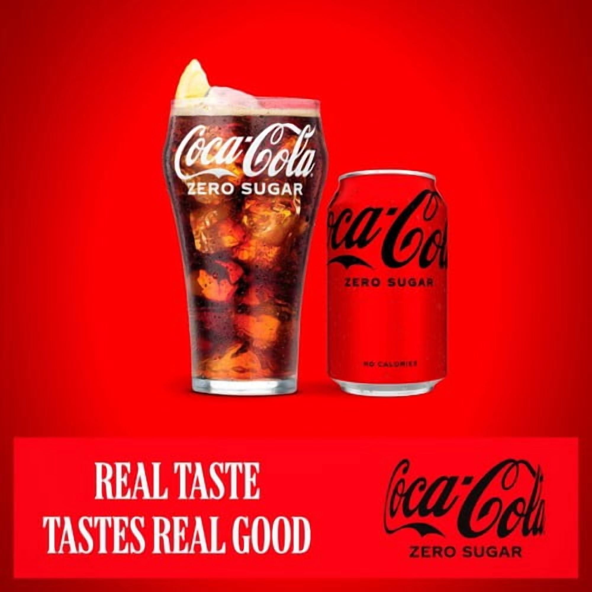 Coca-Cola Zero Sugar 4 x 330ml, British Import (Pack of 2)