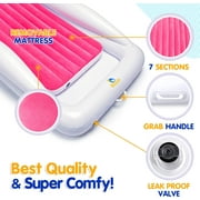 Sleepah Inflatable Toddler Travel Bed – Inflatable & Portable Air Mattress Set, 12 (Coral)