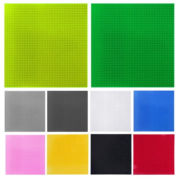 Tablero de bloques de construcción con pernos de 50x50, no tóxico para la construcción de bloques (verde fruta)