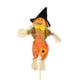 thumbnail image 2 of Outdoor Fall Decorations for Porch, Halloween Pumpkin Decor, Scarecrow Decor Stained Fabric Straw Accent for Fall Yard Decor, Halloween Party Displays Orange 1 Pack, 2 of 5