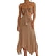 thumbnail image 1 of Top corto de mujer + Faldas Top de tubo de moda + Faldas midi Vacaciones en la playa (Camel S) Tmvgtek Para estrenar, 1 of 2