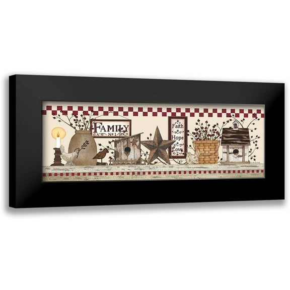 Spivey, Linda 14x7 Black Modern Framed Museum Art Print Titled - Family Still Life