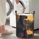 thumbnail image 5 of Fotbe Sunset Meditating Doberman Cesto de Ropa con Asas, Cesto Impermeable de Gran Capacidad, Bolsa de Lavado para Dormitorio, Cesto de Ropa con Ruedas y Asas-Small, 5 of 6