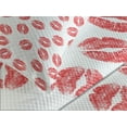 thumbnail image 4 of Ambesonne Feminine Quilted Bedspread Set 3 Pcs, Red Lipsticks Kiss Marks, Queen Size, White Red, 4 of 5