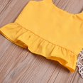 thumbnail image 4 of Sinhoon Toddler Baby Girl Summer Outfits Sleeveless Ruffle Shirt Crop Tops Sunflower Shorts Clothes Set, 4 of 7