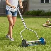 American Lawn Mower Company 2204-14 14-Inch 4-Blade Push Reel Lawn Mower, Blue