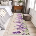 thumbnail image 5 of Lavender Runner Rug 2x6 FT, Non Slip Hallway Carpet, Purple Spring Floral Botanical Butterfly Rustic Washable Soft Floor Carpet Throw Runner Carpet Long Rug for Entryway Kitchen Bedside Sliding Door, 5 of 9