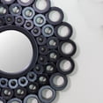 thumbnail image 3 of Northlight Set of 3 Round Black Cascading Angular Orbs Mirrors 9.5", 3 of 4