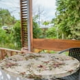 thumbnail image 2 of Ambesonne Floral Vintage Fitted Round Tablecloth, Nostalgic Love Bloom, 56"- 60" Diameter, Beige Multicolor, 2 of 5