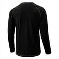 thumbnail image 2 of SWSMCLT Men's Crew Neck Soft Regular Fit Classic Long Sleeve T Shirt Fall Tshirt Cotton Henley Winter Raglan Sleeve Tee Black XX-Large, 2 of 4