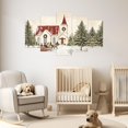 thumbnail image 3 of ZHONGYUTONG Christmas Wall Art 5 Pieces Large Christmas Church Pictures Wall Decor Xmas Living Room Home Decor Christian Canvas Painting Prints Framed (10x16inx2pcs 10x20inx2pcs 10x24inx1pcs), 3 of 4