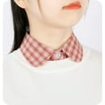 thumbnail image 2 of Camicover Cotton Plaid Fake Collar Detachable Dickey Collar Half Shirts Blouse False Collar Top for Women Girls Outfits, 2 of 7