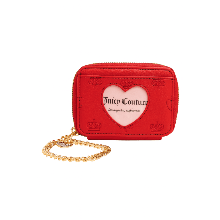 Juicy Couture Women's Mini Zip Wallet with Gold-Tone Chain