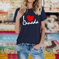 thumbnail image 2 of AQUARIVE T-Shirts à Manches Courtes pour Femmes, Impression Tendance, Col Rond, Coton Confortable, Été, Décontracté, Bleu Foncé m, 2 of 5
