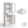Tall Kitchen Storage with 2 Drawers, Lofka Freestanding Pantry