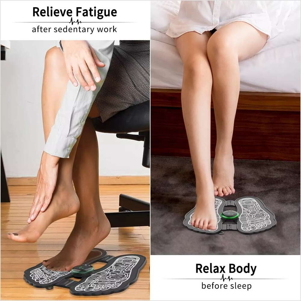 Electric Foot Massager Pad Blood Circulation Muscle Stimulator Mat Pain Relief